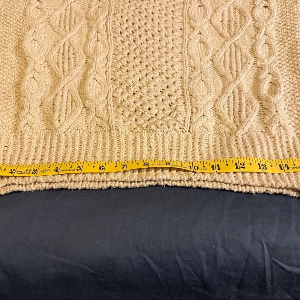 WinterSilks Women's Cable Knit Cream Sweater (2) - Picture 8 of 12